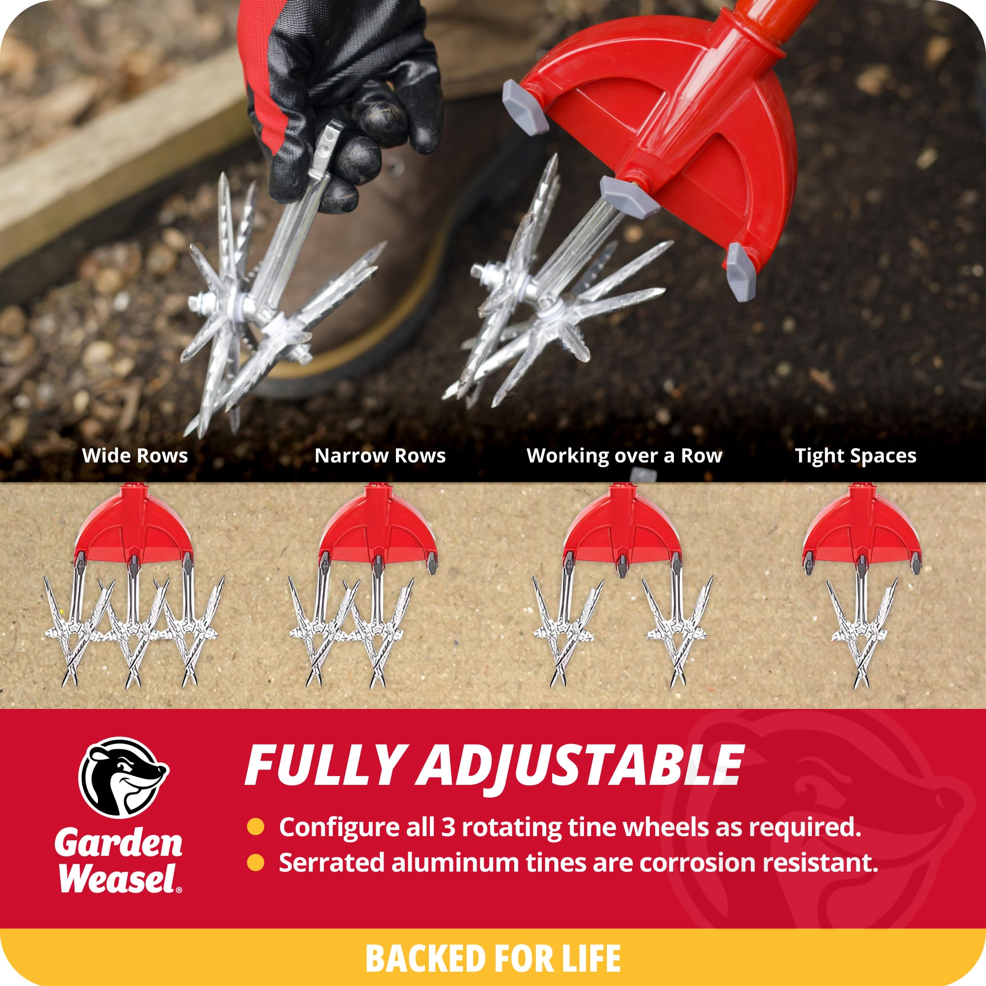 Amazon | Garden Weasel 2-in-1 ロータリー耕運機 91206 – ガーデン